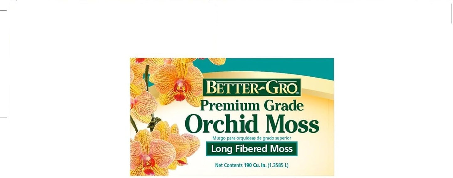 50450 Premium Grade Moss-100% Natural for Orchids, Ferns, and Hostas, Excellent for Hanging Baskets and Propagating Plants Sphagnum Moss, 190 Cu. In, Tan