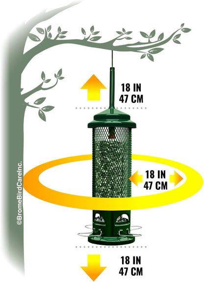 Squirrel Buster Legacy Squirrel-Proof Bird Feeder W/4 Metal Perches, 2.6-Pound Seed Capacity