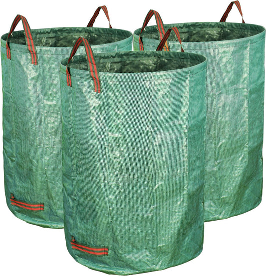 3-Pack 40 Gallon Yard Waste Bags - Reuseable Heavy Duty Gardening Bags, Lawn Pool Garden Leaf Waste Bag